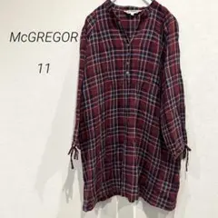マックレガー　チェック　シャツ　レディース　チュニック　カジュアル