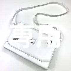★極美品 レア セリーヌ 3連ガンチーニ ショルダーバッグ 白 レザー 2way