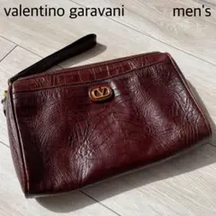valentino garavani クラッチバッグ クロコ型押しゴールド