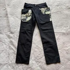 【USED】雅結 ポケット切替 ワークパンツ M