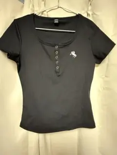 SHEIN ブラック 半袖ポロシャツ Lサイズ