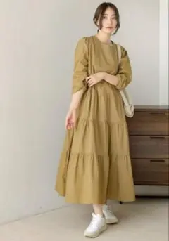 bab ワンピース ティアードフレアワンピース