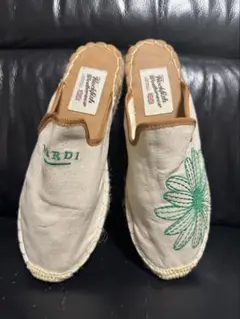 MARDI 花刺繍 キャンバスサンダル UK5