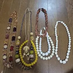 ビーズネックレスセット8点セット