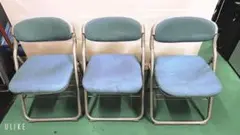【中古】大阪引取限定 折りたたみ式 会議椅子 オフィス家具 パイプ椅子 即買い❌