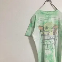 【人気】STAR WARS スターウォーズ　ヨーダ　Tシャツ　緑　S相当