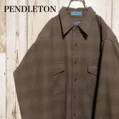 【希少】ペンドルトン PENDLETON チェックシャツ USA製 ブラウン