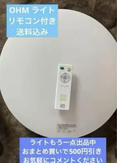OHM ライト リモコン付き 送料無料