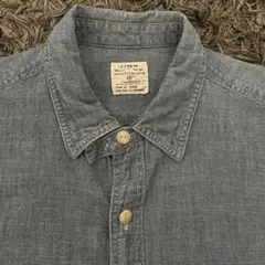 00's JCREW chambray shirt コットン マチ付 美品 XS