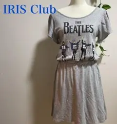 IRIS club アイリスクラブ ミニ ワンピース ビートルズ グレー