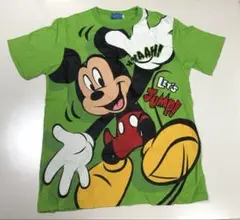 ミッキーマウス グリーン Tシャツ　Lサイズ