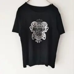 〈ジョルジュレッシュ〉半袖Ｔシャツ　黒　シルバーロゴ　小さめ　36