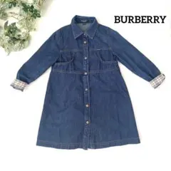 BURBERRYバーバリー デニム ワンピース 上着 子供服 110
