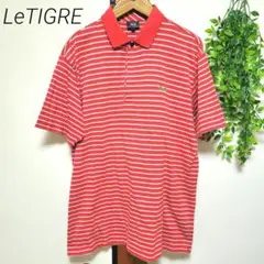 LeTIGRE ルティグレ ポロシャツ レッド 赤 ワンポイント 虎 タイガー