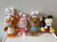 ディズニー ぬいぐるみセット ウサギ耳付き