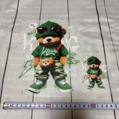075 クマのアイロン 転写シート 大小セット