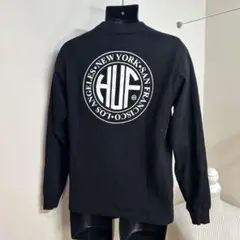 HUF ブラック ロングスリーブカットソー