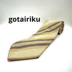 美品 ストライプ gotairiku 五大陸 ネクタイ シルク 57155