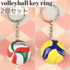 バレーボール キーホルダー 2個セット　ミカサ　モルテン　部活　仲間　お揃い
