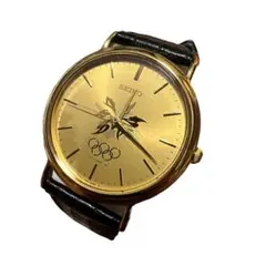 美品 SEIKO 長野オリンピック 腕時計 ゴールドカラー 7N21-8A00