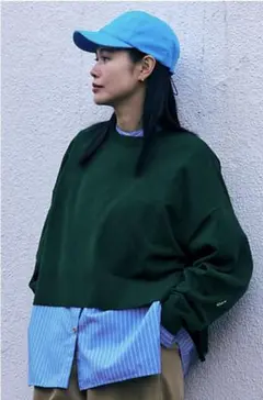 nagonstans　washable knit box pullover