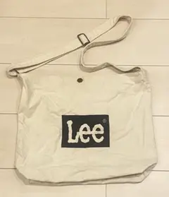 【通勤・通学】Lee ショルダーバッグ アイボリー キャンバス ショルダー調節可