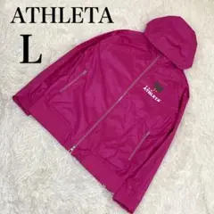 美品 ATHLETA アスレタ ナイロンジャケット ウインドブレーカー ピンクL