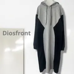 a1863t【ディオスフロント】カットソーワンピース/美品 ドルマン 伸縮 着痩