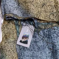 一竹辻が花　ICHIKU-6 ストール 青と黄のグラデーション