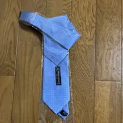 水色 ドット柄 ネクタイ 未使用