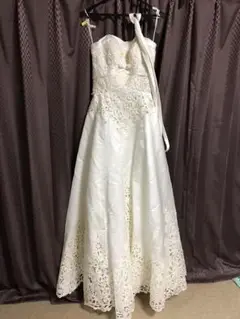 ウエディングドレス15万円 採寸製作したスワロビーズドレス特注
