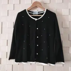 【M’S GRACY】エムズグレイシー アンサンブル 上品 パール ビーズ M