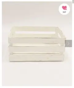 サリュ リサイクルウッドボックス ホワイトL