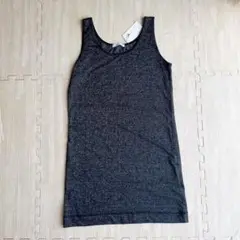 manics キラキラ　タンクトップ　ドレスインナー　 黒　FREEサイズ