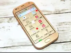 らくらくスマホ ゴールド SIMフリー　防水　ワンセグ　k-0