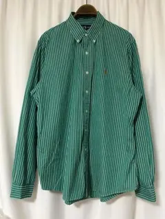 最終値下！ラルフローレン ストライプ ボタンダウンシャツ XL