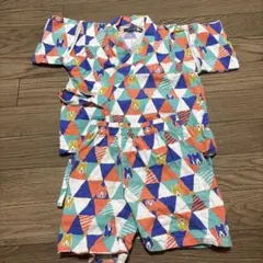 カラフルな三角形柄 甚平 100cm