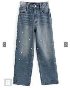 ❗最終価格❗GRL フリージア パールストレートデニムパンツ[cu457]