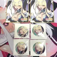 ナナツノ・ツミレ　麻雀ファイトガール　色紙　缶バッジ　セット