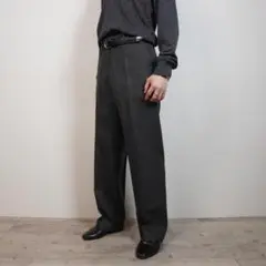 vintage ウールパンツ ストレートスラックス グレー /ZW6