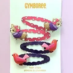 4個セット◆ジンボリー 秋色 コーギーと小鳥のヘアピン 新品 犬