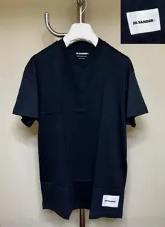 新品 XL JIL SANDER 22ss パックTシャツ 紺 バラ 2944