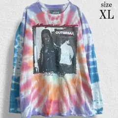 US古着 ■ XL タイダイ柄 ロンT プリントT OUTBREAK