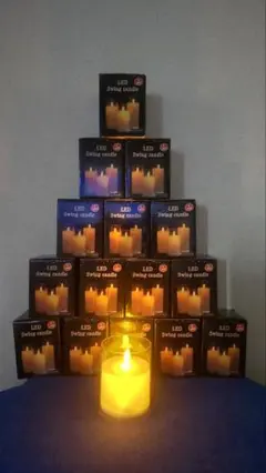 まとめて16個 送料込 暖色系 LED スイングキャンドル 乾電池式 ロウソク