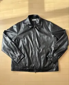 フェイクレザーオーバーフィットジャケット