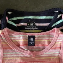 【美品】baby GAP ストライプ ロンパース（70）タンクトップ（80）