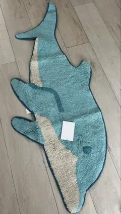 BIG 125cm 可愛い イルカ 海のシェイプマット 海豚 子供部屋 リビング