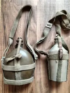 【希少】戦時中　戦前後　水筒　カバー　当時物 希少】戦時中 戦前後 水筒 カバー 当時物