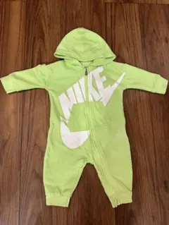 NIKE フルジップロンパース ライムグリーン