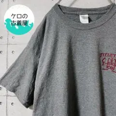 ポートアンドカンパニー プリント Tシャツ L グレー フットボール US古着